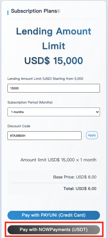 NOWPayments step 1
